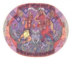 Битва Варахи (Аватары Вишну) с демоном Хираньякшей